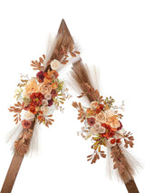 Champagne Pampas Wedding Arch Artificial Flowers Two Large Swags Decor