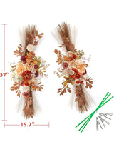 Champagne Pampas Wedding Arch Artificial Flowers Two Large Swags Decor