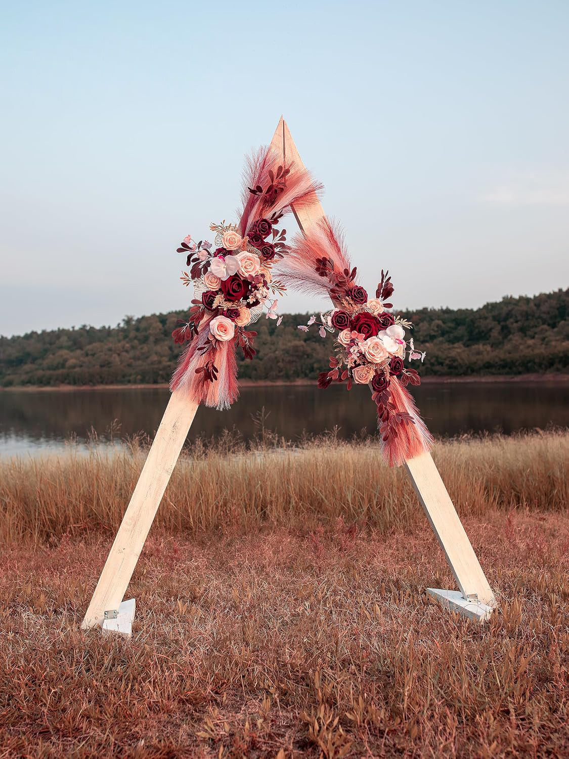 Pampas Wedding Arch Artificial Flowers Pack of 2 for Boho Wedding Decor