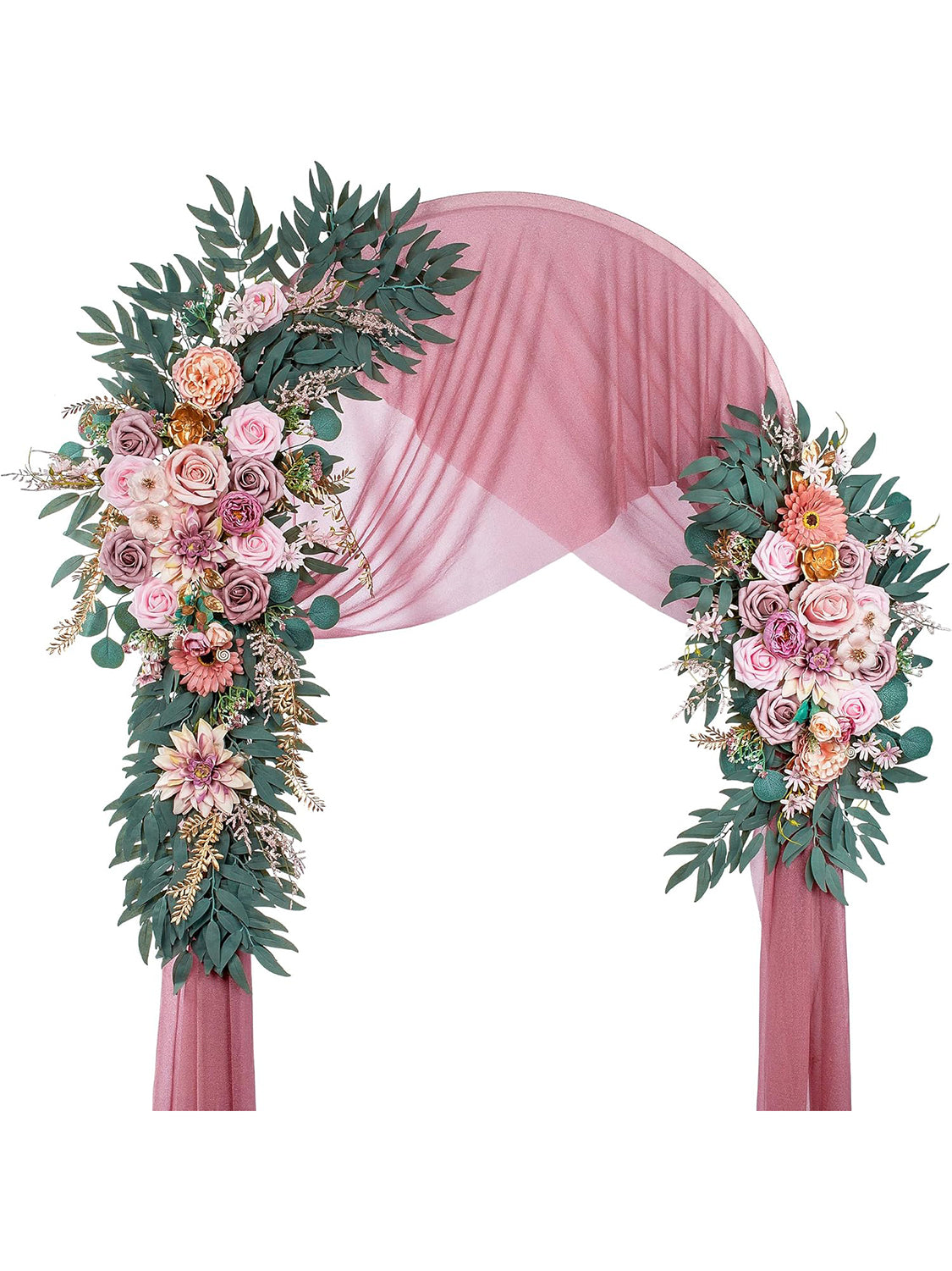 Dust Pink Wedding Arch Flowers Pack of 2 for Boho Wedding Ceremony