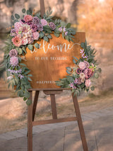 Dusty & Blush Wedding Arch Artificial Flowers Two-Swag Set for Ceremony Backdrop