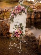 Dusty & Blush Wedding Arch Artificial Flowers Two-Swag Set for Ceremony Backdrop