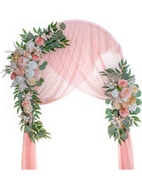 Fleshy Pink Wedding Arch Artificial Flowers Two Pack Swags for Ceremony