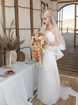 Silk Champagne Bridal Bouquet 16 Inch Silk Round For Wedding Ceremony