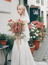 Dusty & Blush Silk Bridal Bouquet 16 Inch Round For Wedding