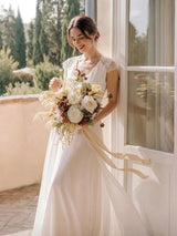 Earth Brown & Tawny Beige Artificial Wedding Flower Flower Bouquets Bride