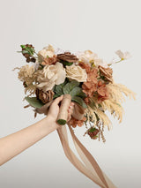 Earth Brown & Tawny Beige Artificial Wedding Flower Flower Bouquets Bride