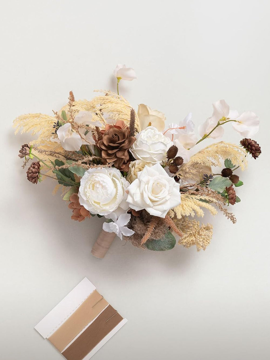 Earth Brown & Tawny Beige Artificial Wedding Flower Flower Bouquets Bride