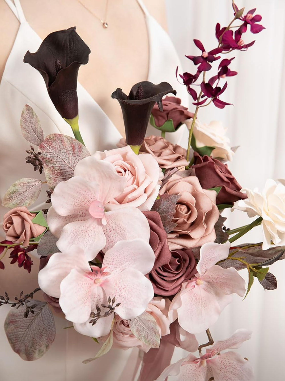 Dusty Rose & Mauve Artificial Wedding Flower Flower Bouquets Bride