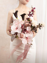 Dusty Rose & Mauve Artificial Wedding Flower Flower Bouquets Bride