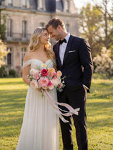 Powder Pink & Berry Pink Wedding Artificial Flower Bouquets Bride