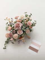 Dusty Rose & Cream Wedding Artificial Flower Bouquets Bride