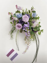 lilac & Gold Wedding Artificial Flower Bouquets Bride