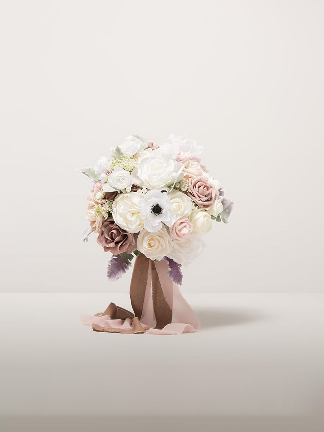 Dusty Rose & Cream Wedding Artificial Flower Bouquets Bride