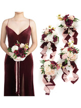 Marsala & Blush Bridesmaid Bouquet Set of 4