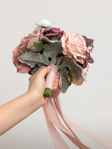 Dusty Rose & Mauve Wedding Flowers Bridesmaid Bouquet Set of 4