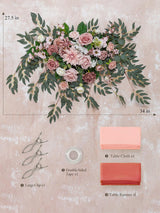 Dusty Rose & Cream Wedding Centerpiece Artificial Sweetheart Flower Swag Pack of 3 34 Inch