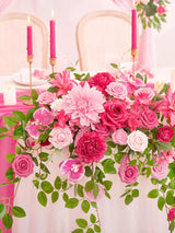 Hot Pink Wedding Centerpiece Artificial Sweetheart Flower Swag 47.2 Inch Pack of 3