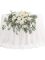 Ivory White Wedding Centerpiece Artificial Sweetheart Flower Swag 23.6 Inch Pack of 3