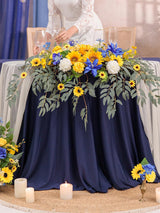 Sunflower & Royal Blue Wedding Centerpiece Artificial Sweetheart 31.5 Inch Pack of 3