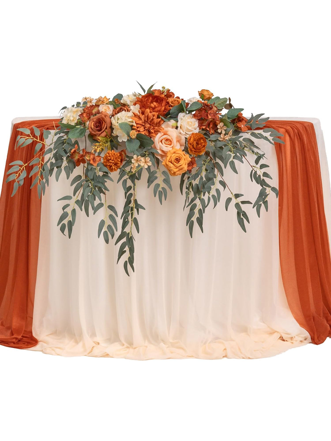 Terracotta Wedding Centerpiece Artificial Sweetheart Flower Swag 25 Inch Pack of 3