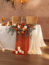 Terracotta Wedding Centerpiece Artificial Sweetheart Flower Swag 25 Inch Pack of 3