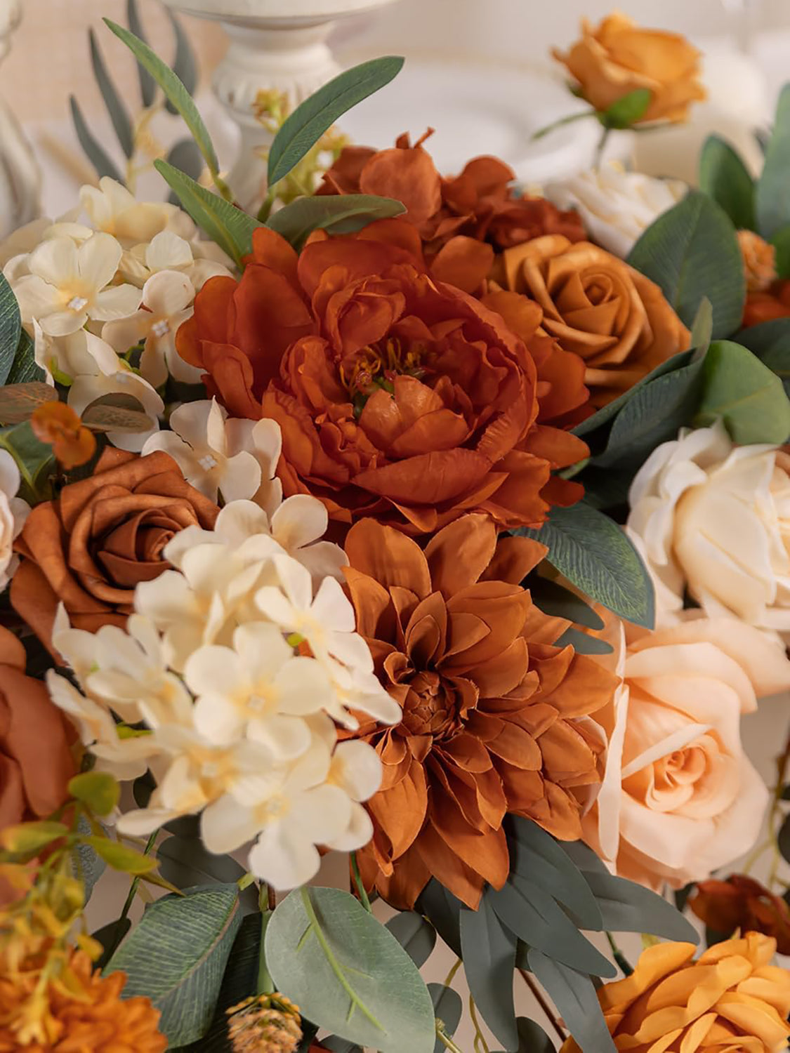 Terracotta Wedding Centerpiece Artificial Sweetheart Flower Swag 25 Inch Pack of 3
