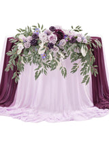 Lavender & Plum Wedding Centerpiece Artificial Sweetheart Flower Swag 47.2 Inch Pack of 3