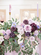 Lavender & Plum Wedding Centerpiece Artificial Sweetheart Flower Swag 47.2 Inch Pack of 3