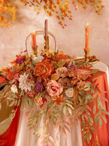 Maple Red Wedding Centerpiece Artificial Sweetheart Flower Swag 20 Inch Pack of 3