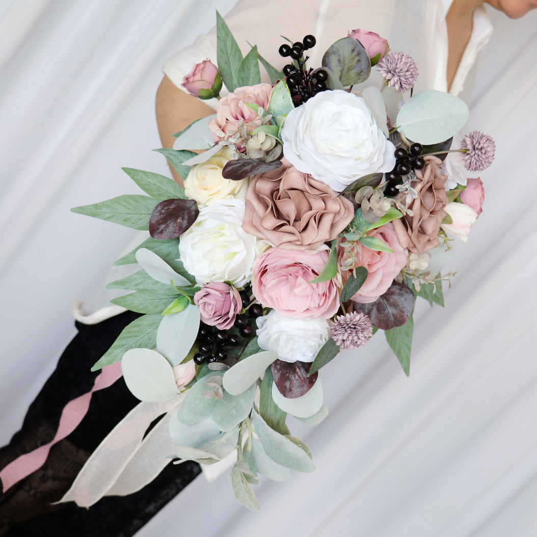 Dusty Rose & Blush Wedding Essentials Bundle — Bridal Party Flowers