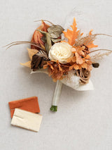 Boho & Terracotta Artificial Wedding Flower Bridesmaids Bouquets 7 Inch