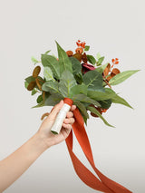 Sunset Terracotta Artificial Wedding Flower Bridesmaids Bouquets 7 Inch