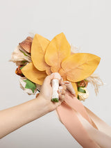 Rust Boho & Terracotta Artificial Wedding Flower Bridesmaids Bouquets 7 Inch
