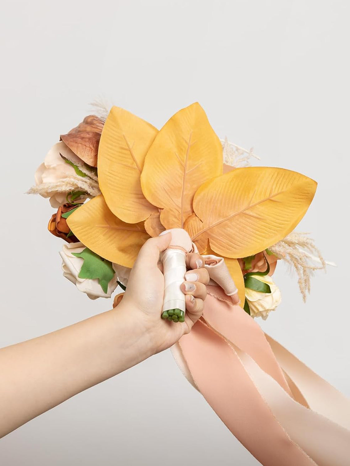 Rust Boho & Terracotta Artificial Wedding Flower Bridesmaids Bouquets 7 Inch