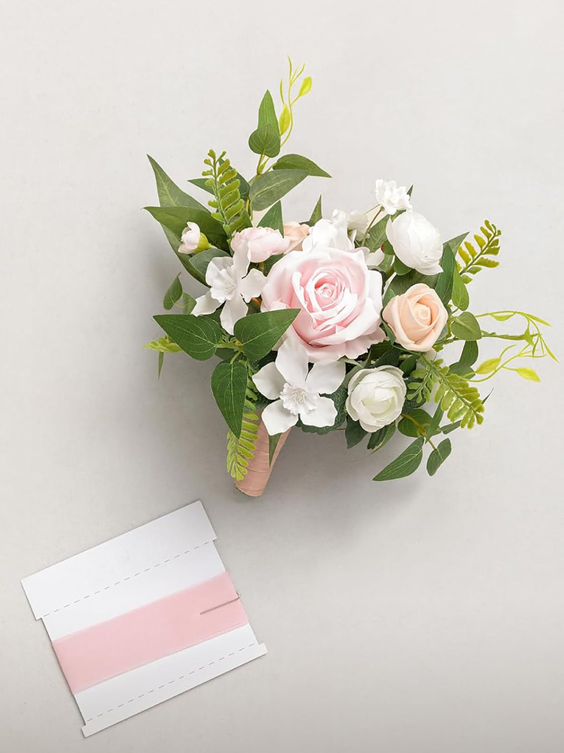 Posy-blush & Cream Artificial Wedding Flower Bridesmaids Bouquets 7 Inch