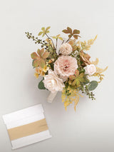 Sand Blush Artificial Wedding Flower Bridesmaids Bouquets 7 Inch