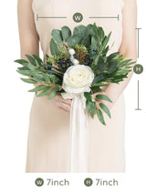 White Artificial Wedding Flower Bridesmaids Bouquets 7 Inch