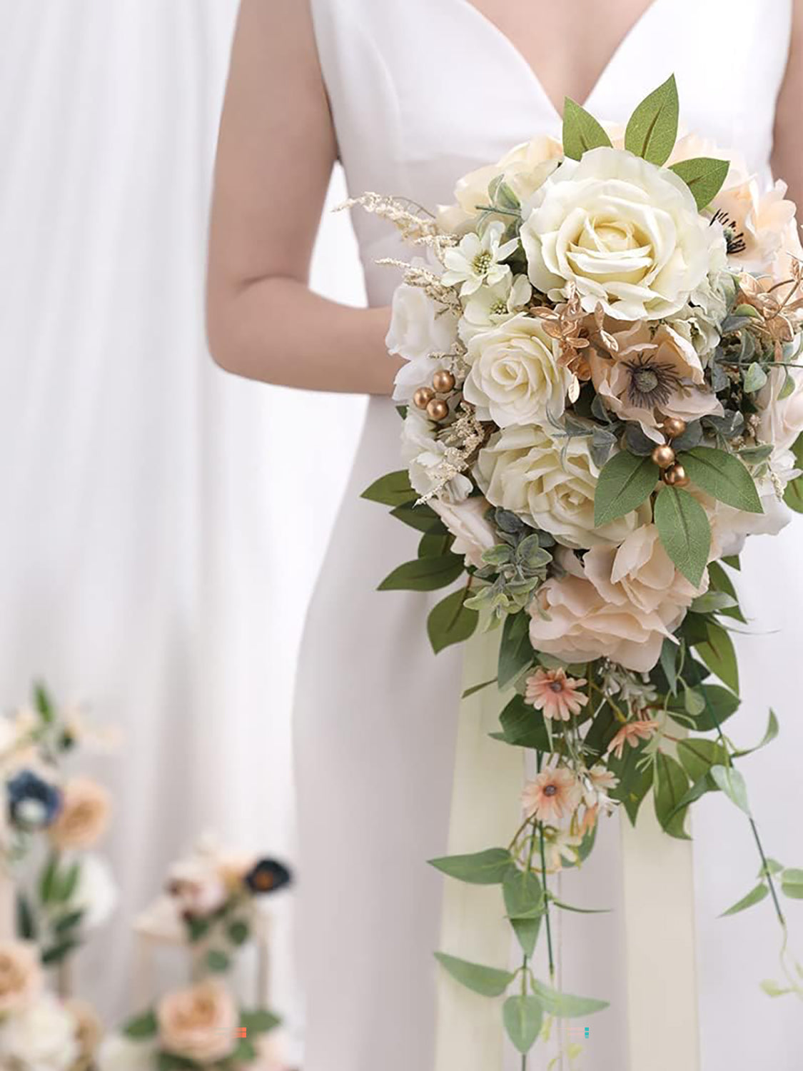 Adorable Champagne 9.8 Inch  W - Artificial Flowers