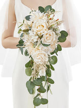 Boho Champagne 9.8 Inch Wedding Flowers Bride Bouquets