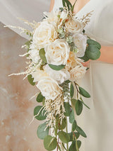 Boho Champagne 9.8 Inch Wedding Flowers Bride Bouquets