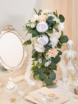 Bright Forest White 9.8 Inch  Wedding Flowers Bride Bouquets