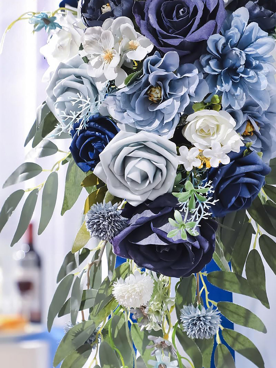 Dusty Blue 9.8 Inch Wedding Flowers Bride Bouquets
