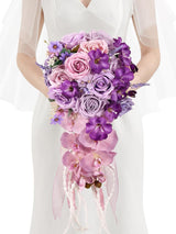 Royal Violet 11 Inch  Wedding Flowers Bride Bouquets