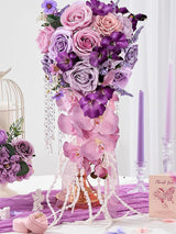 Royal Violet 11 Inch  Wedding Flowers Bride Bouquets