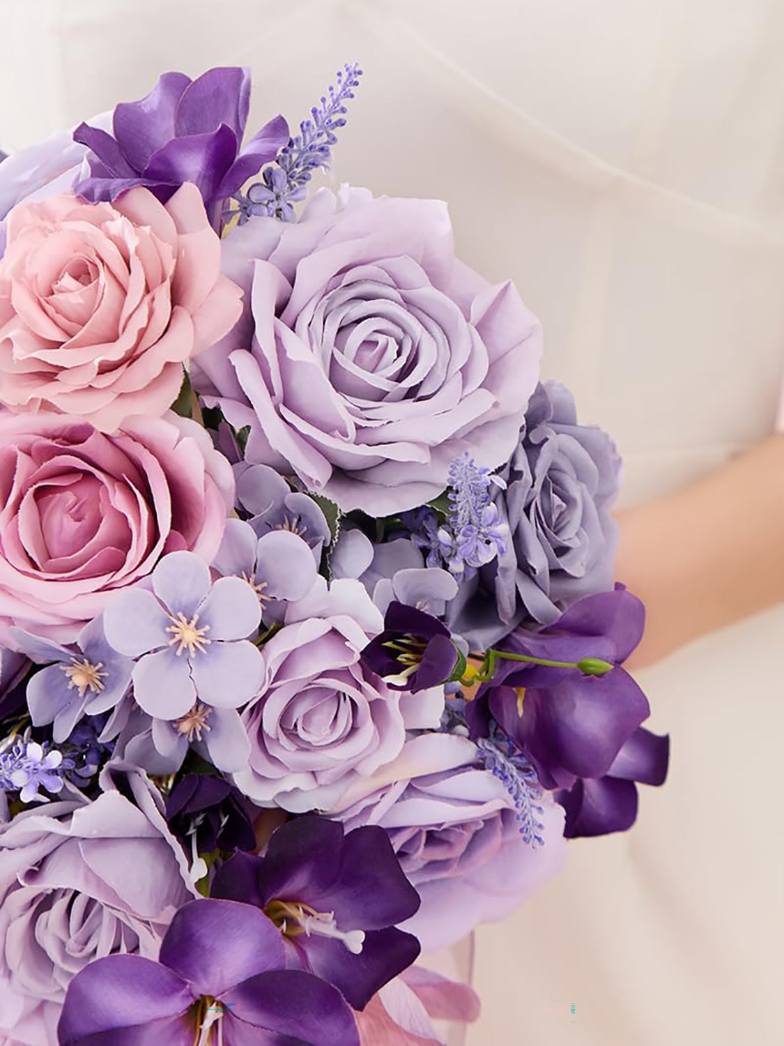 Royal Violet 11 Inch  Wedding Flowers Bride Bouquets