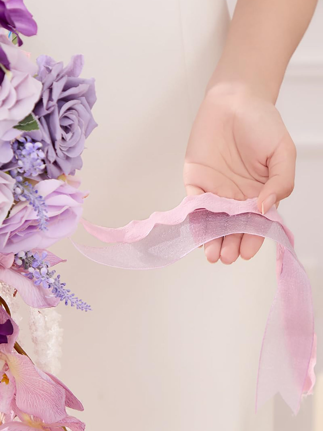 Royal Violet 11 Inch  Wedding Flowers Bride Bouquets