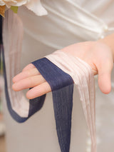 Dusty Rose & Navy Blue 9 Inch Artificial Bridal Bouquet