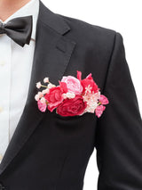 Hot Pink Groom Boutonniere for Men Wedding