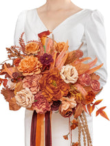 Maple Red 13 inch Wedding Bouquets for Bride